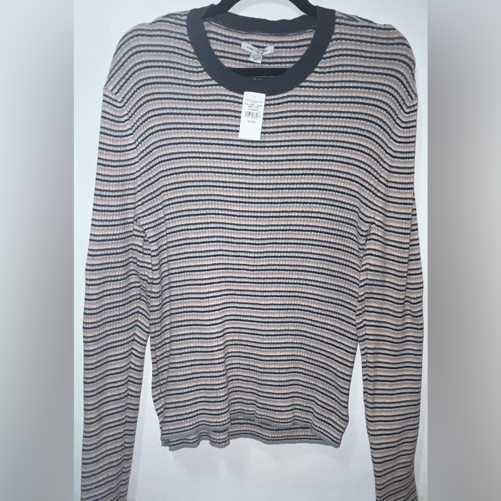 American Eagle Stripped Long Sleeve Shirt XXL